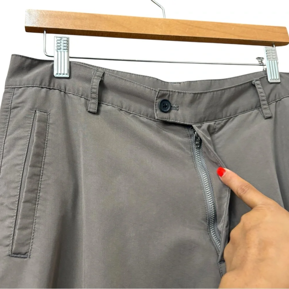 BONELESS Taupe Gray Slim Light Weight Pants‎ Ankle Zip Pants Size Medium